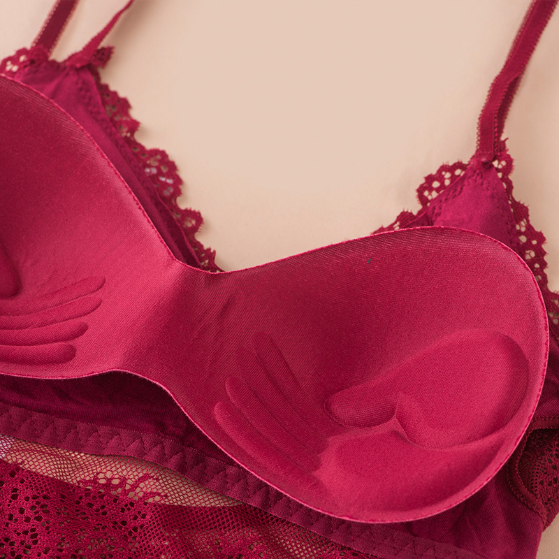 3D Sexy Lingerie Seamless Spor - Lace Bralette Set ulasan dan harga