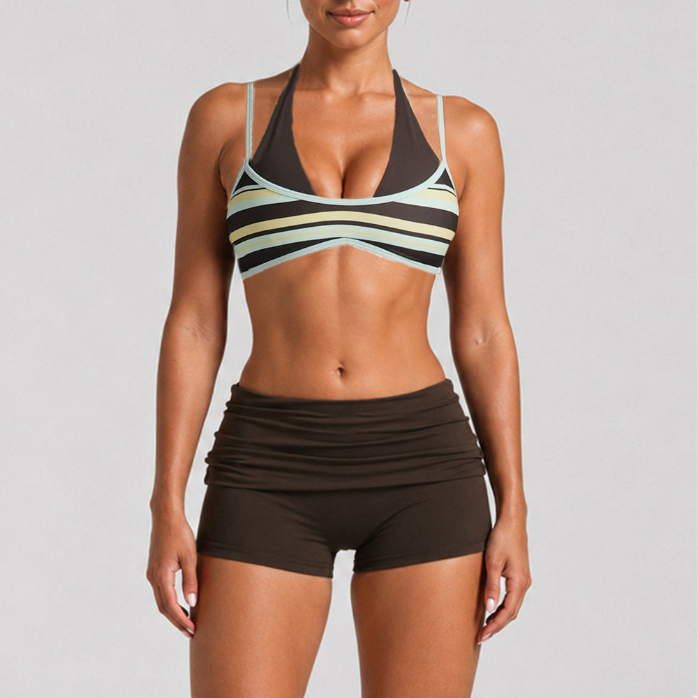 Pad Women Block Dot Halter Dou - Sports Bra Racerback ulasan dan harga